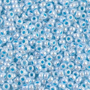 Miyuki rocailles Perlen 8/0 - Aqua lined white pearl 8-430